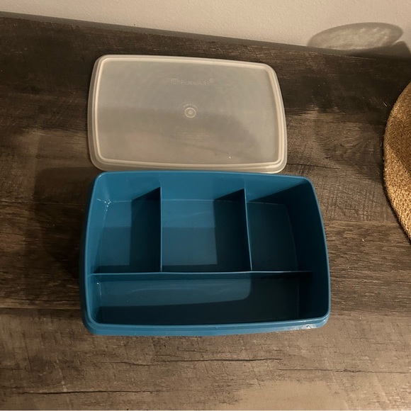 Vintage Tupperware Stow-N-Go Tuppercraft Sewing or Tackle Box 767-14 Blue - Picture 3 of 4